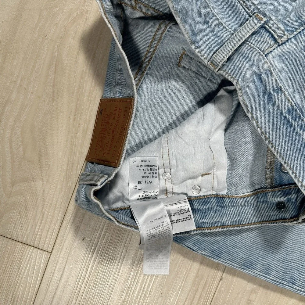 Levi's 501 Denim Jeans 32 x 29 Blue 90's Premium Big E 100% Cotton Straight Leg